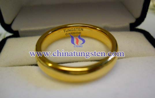 Gold Plated Tungsten Ring picture