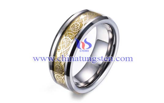 Gold Plated Tungsten Ring Picture