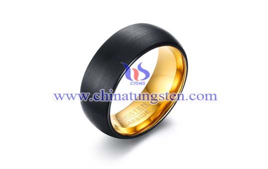 Gold Plated Tungsten Ring Picture