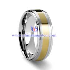 Gold Plated Tungsten Ring Picture