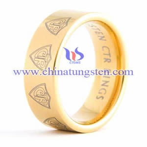 Gold Plated Tungsten Ring Picture