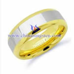 Anillo chapado en oro de tungsteno