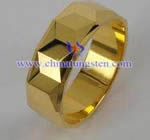 Anillo chapado en oro de tungsteno