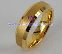 Gold Plated Tungsten Ring Picture